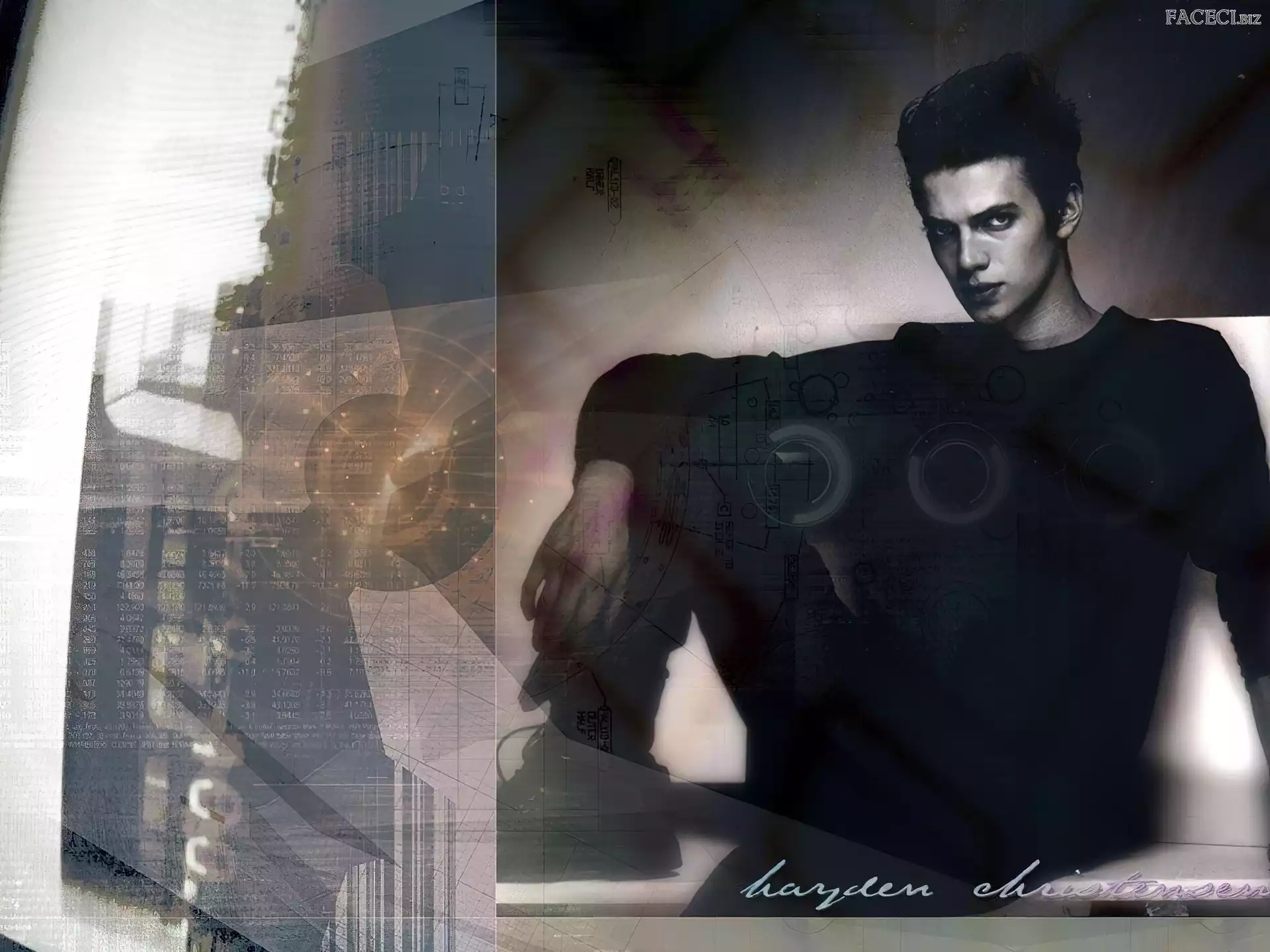 Hayden Christensen, czarny strój