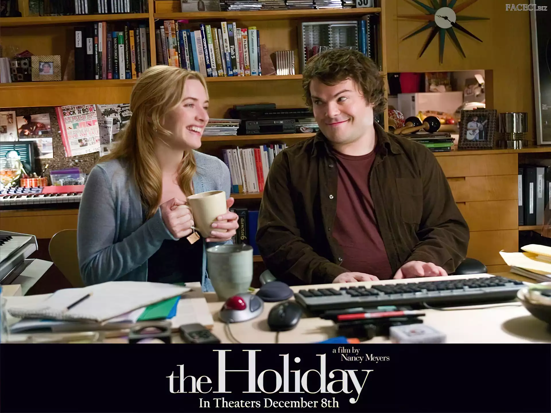 Holiday, Jack Black, biuro, Kate Winslet